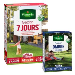Gazon 7 jours - 1 kg + Gazon Ombre - 250 g